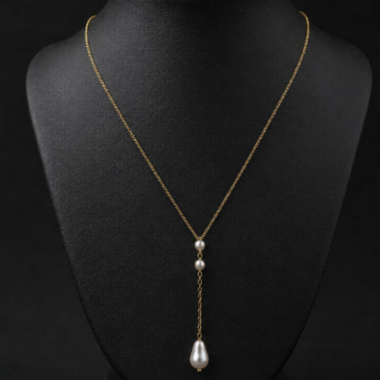 Pearl Drop Y Necklace